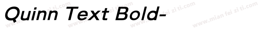 Quinn Text Bold字体转换